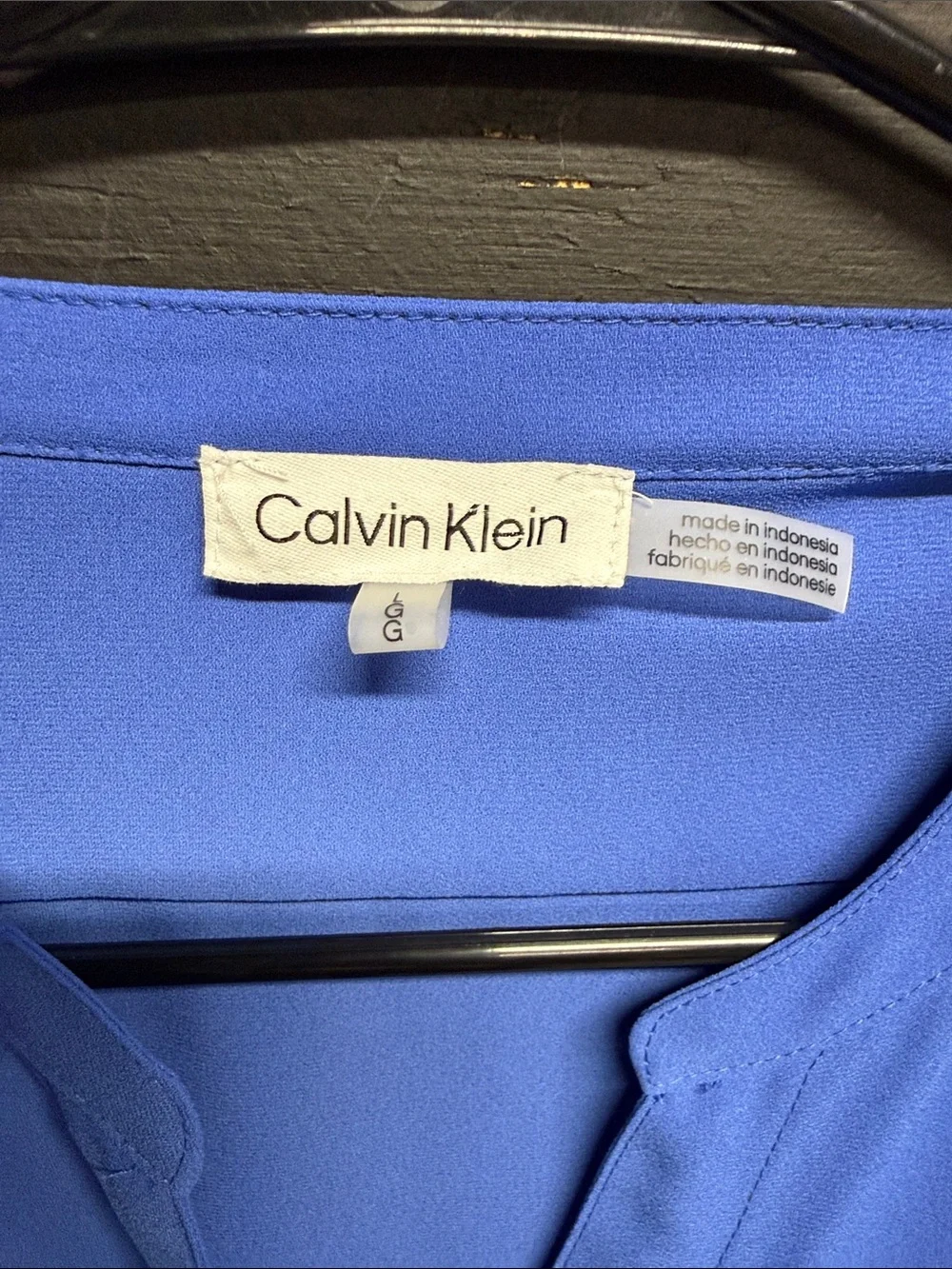 Calvin Klein Cobalt Blue Lightweight Shirt Jacket - Picture 2 of 4